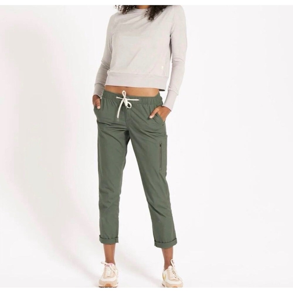 Vuori Ripstop Pants Olive Green Jogger Hiking Athleisure Active S